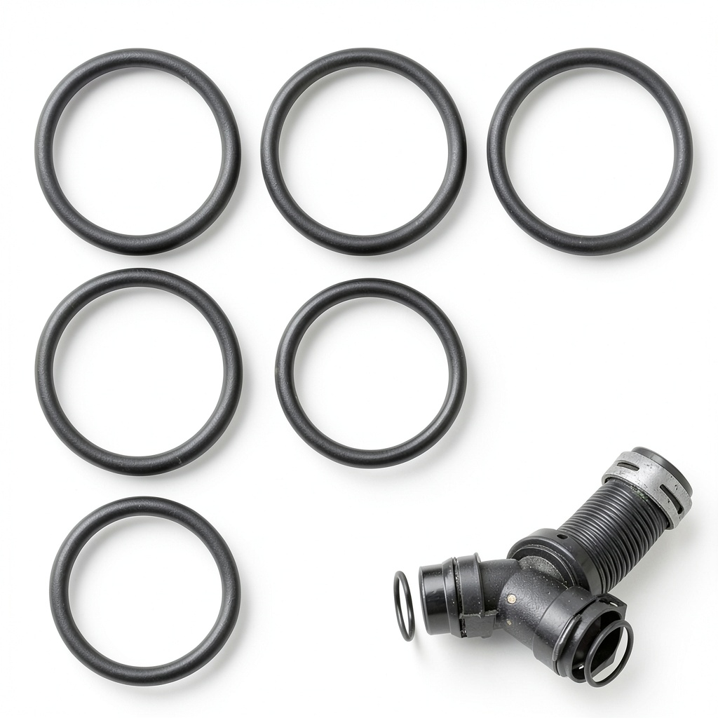 Installing Apobelor coolant O‑ring kit on a Ford F‑150 engine block