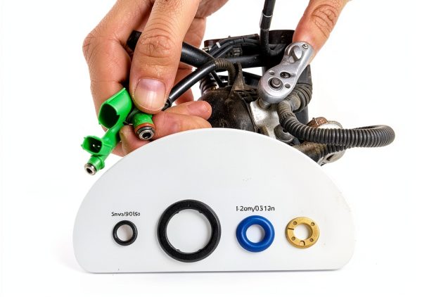 Quealzara Fuel Injector Seal Repair Kit for Sonata 2.4L-3