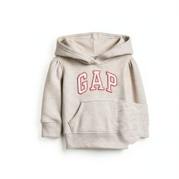 Gap Baby Girls Fleece Hoodie Soft Puff Sleeves-1