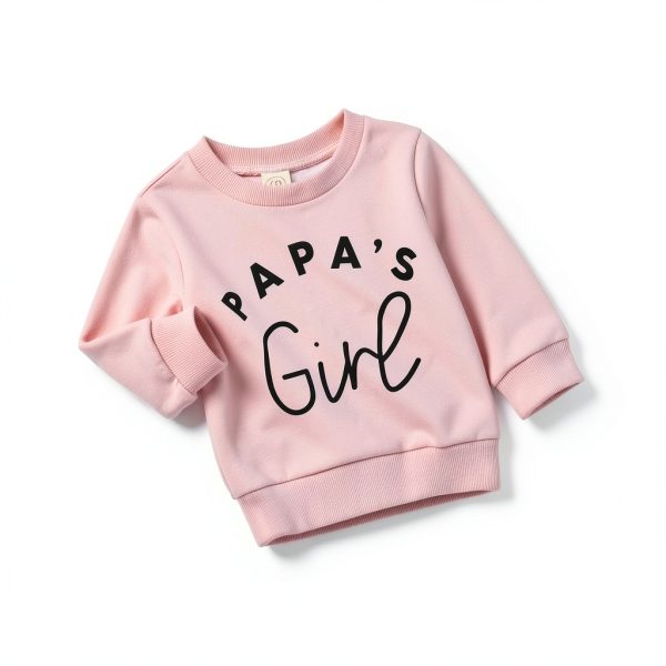 Amnnchya Girls Pink Sweatshirt 6-12 Months Baby Crewneck Pullover-1