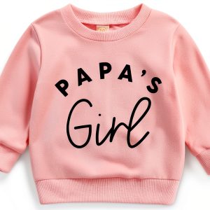 Amnnchya Girls Pink Sweatshirt 6-12 Months Baby Crewneck Pullover-0