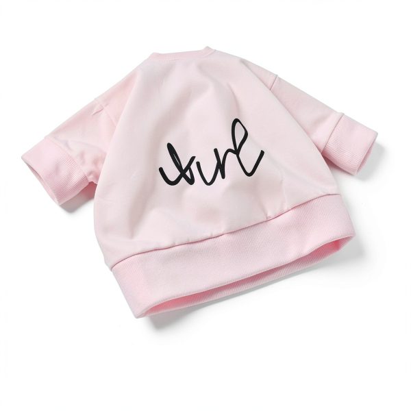 Amnnchya Girls Pink Sweatshirt 6-12 Months Baby Crewneck Pullover-5