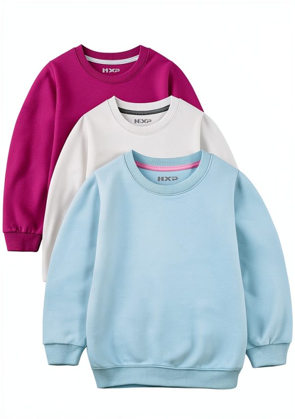 Toddler Girl Sweatshirt KidComfort Crewneck-0