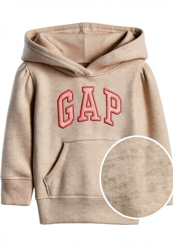 Gap Baby Girls Fleece Hoodie Soft Puff Sleeves-0