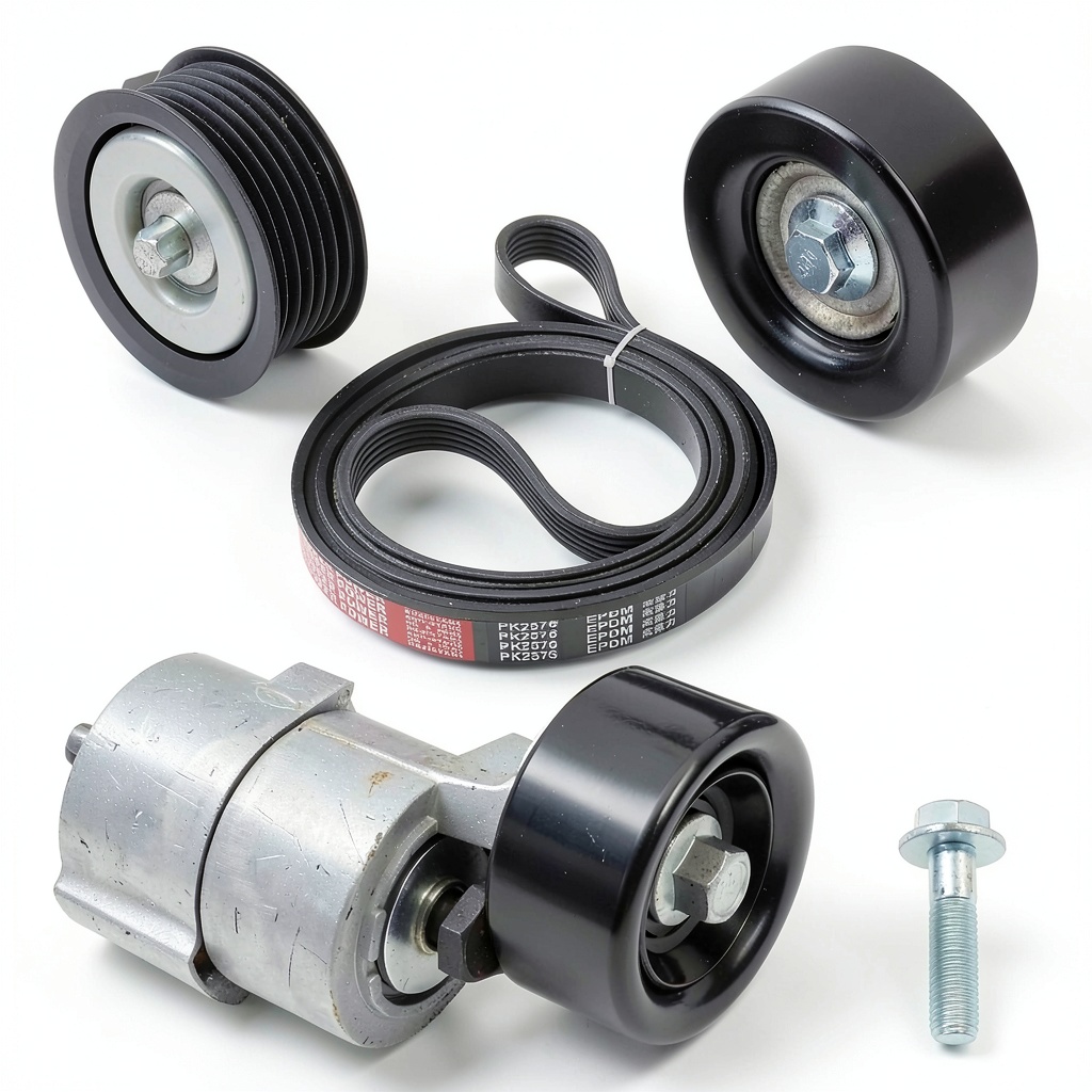 GNXFixt Idler Pulley installed in a Hyundai engine bay