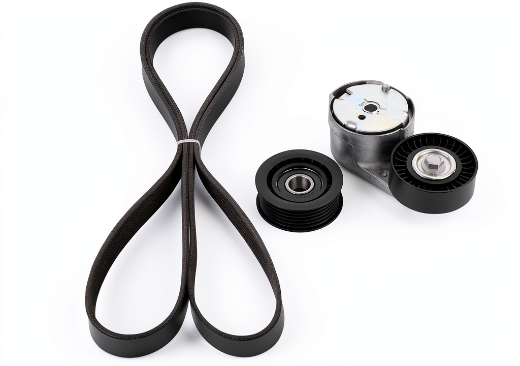 Tykick belt tensioner kit installed under a Dodge Grand Caravan engine