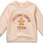 Christmas Toddler Sweatshirt A-a Soft Cotton Pullover Khaki 18-24M-0