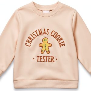 Christmas Toddler Sweatshirt A-a Soft Cotton Pullover Khaki 18-24M-0
