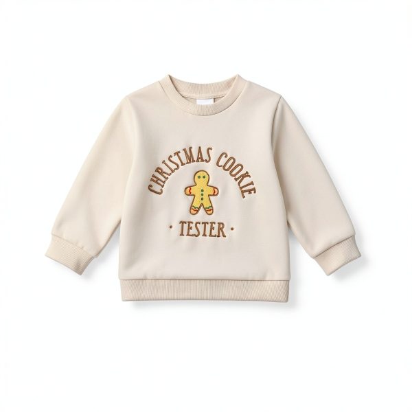 Christmas Toddler Sweatshirt A-a Soft Cotton Pullover Khaki 18-24M-1