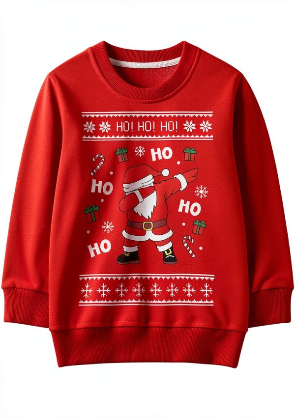 Christmas Sweatshirt KidStyle Toddler Crewneck Dinosaur Santa 2T Blue-0