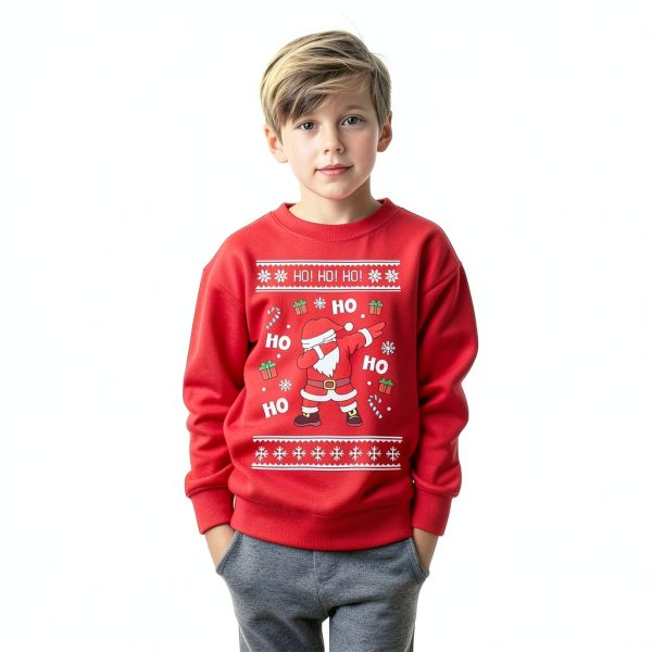 Christmas Sweatshirt KidStyle Toddler Crewneck Dinosaur Santa 2T Blue-2