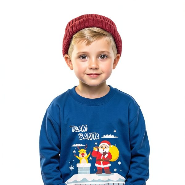 Kids Christmas Sweatshirt Unisex Holiday Hoodie Soft Cotton 2-7 Years-2