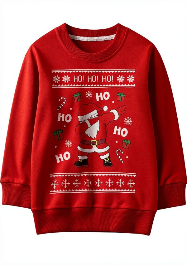 Christmas Sweatshirt KidStyle Toddler Crewneck with Santa Dinosaur-0