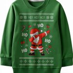 Christmas Sweatshirt KidStyle Toddler Crewneck with Santa Dinosaur-0