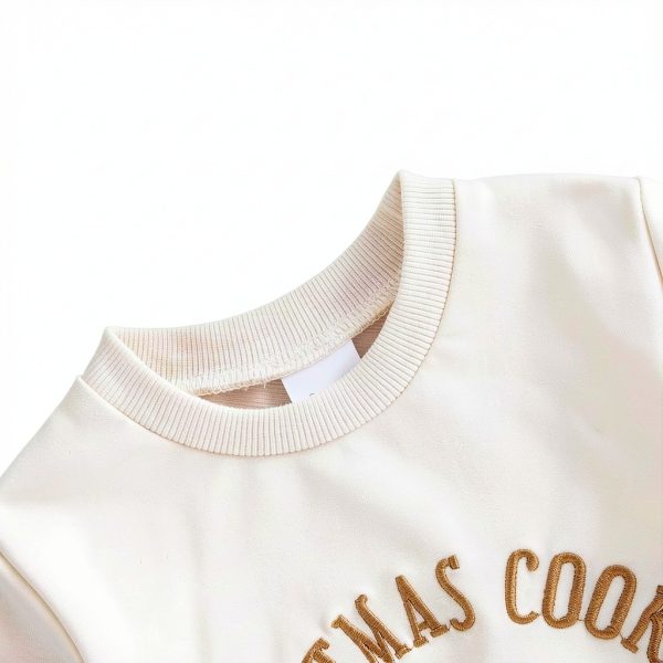 Christmas Toddler Sweatshirt A-a Soft Cotton Pullover Khaki 18-24M-6