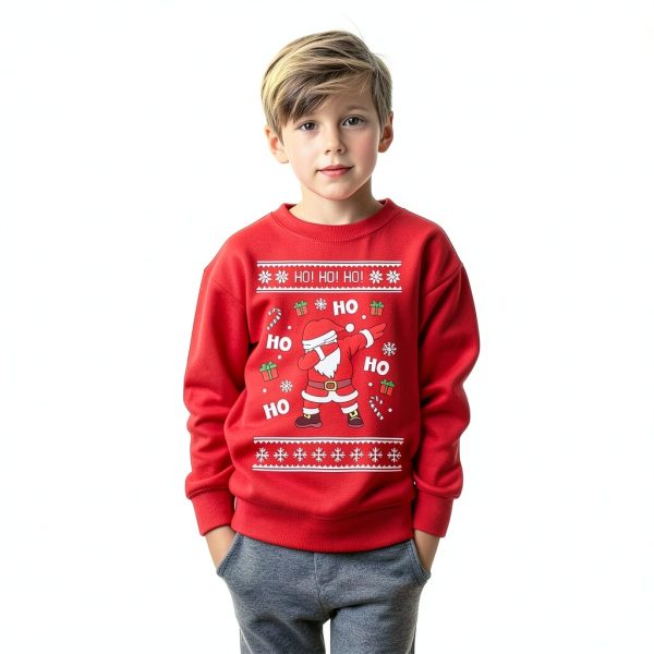 Christmas Sweatshirt KidStyle Toddler Crewneck with Santa Dinosaur-2