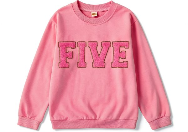 Toddler Baby Girls Birthday Outfit Patch Sweatshirt Pink 2T-9Y-0
