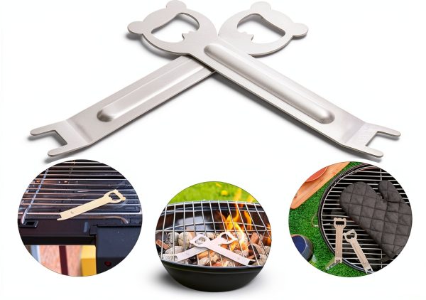 Stainless Steel Grill Lifter Set for Outdoor BBQ Tools-6